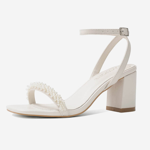 Pearl Strappy Heels for Women