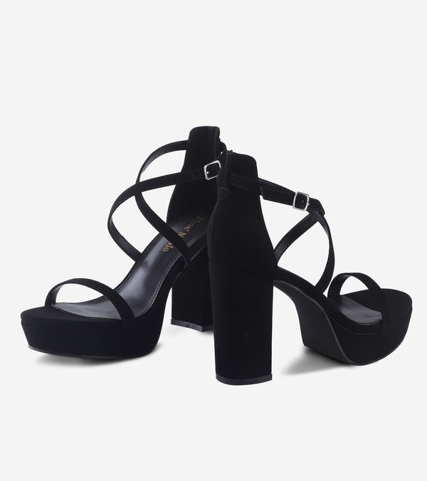 Block Strappy Heels