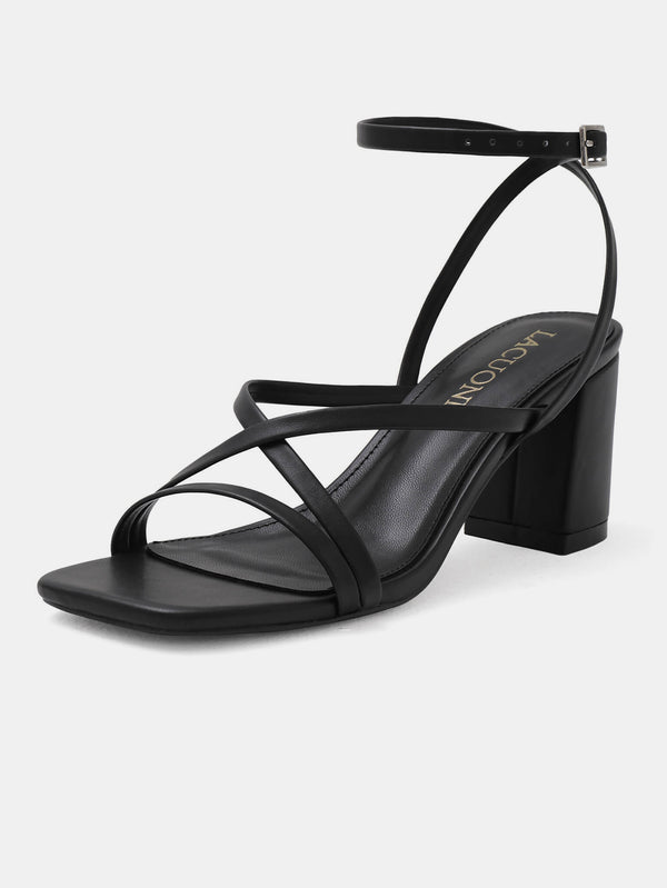 Women's Square Toe Heeled Sandals