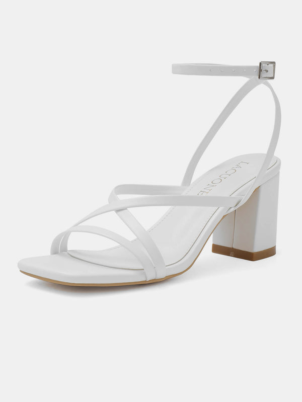 Women's Square Toe Heeled Sandals