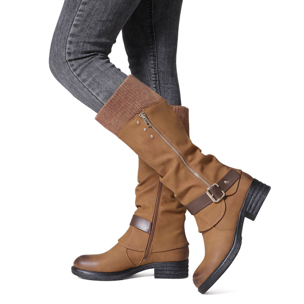 Knee High Chunky Heel Boots