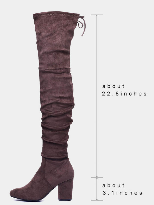 Slothful Thigh High Snow Boots