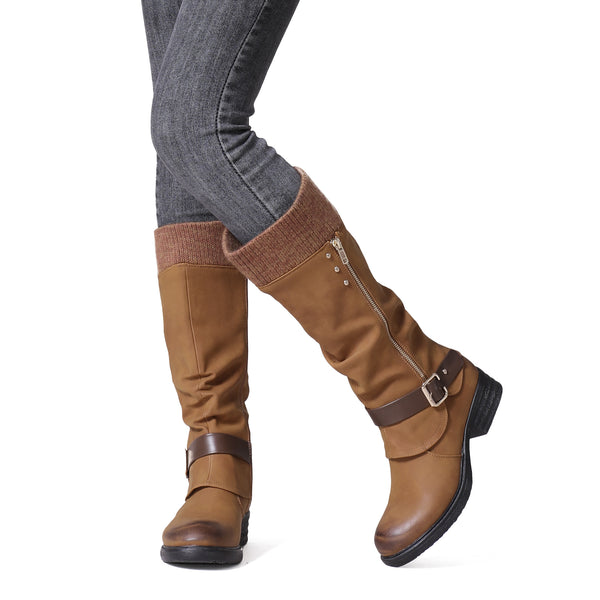 Knee High Chunky Heel Boots