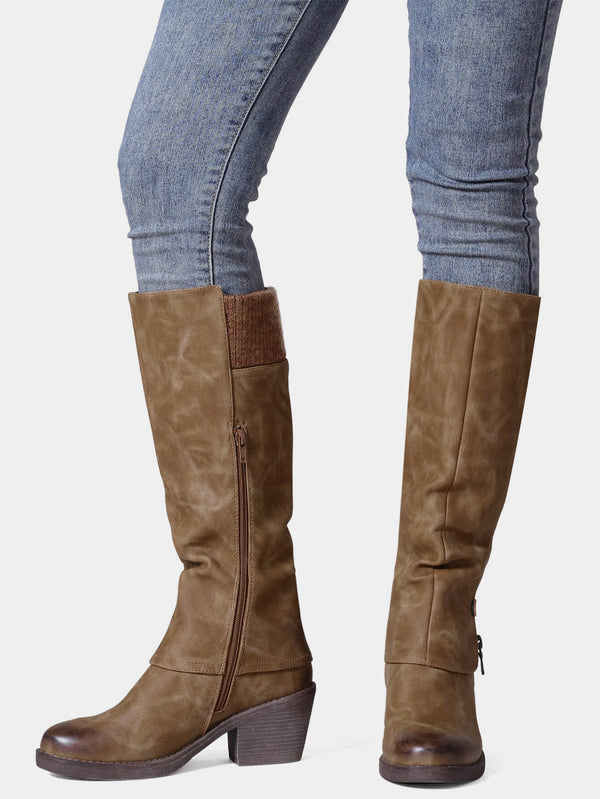 Women's Mid Calf Riding Boots