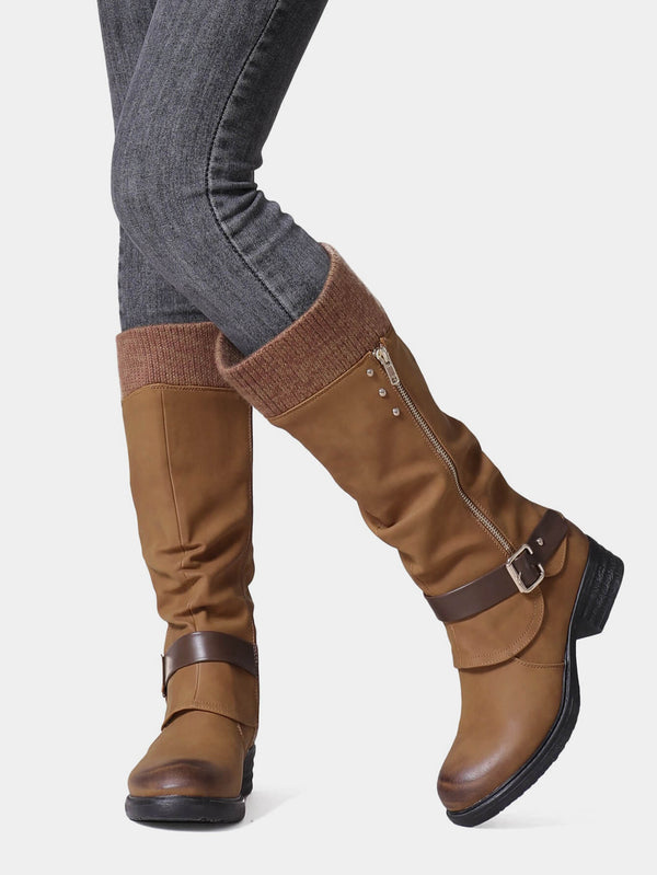 Knee High Chunky Heel Boots