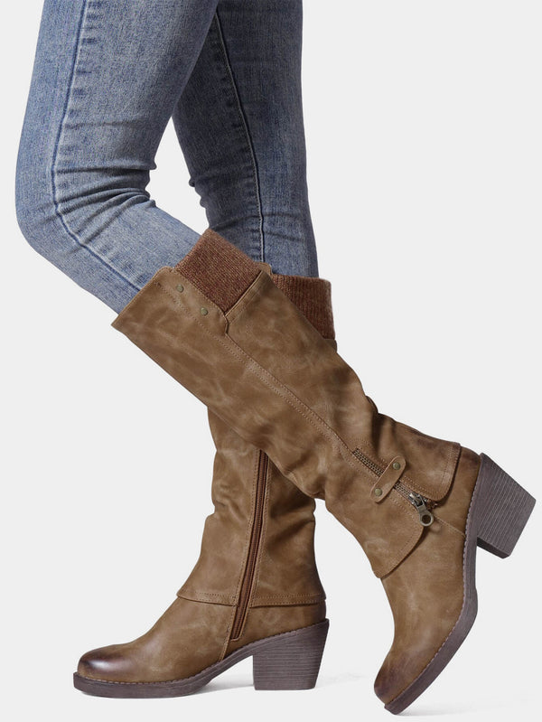 Women's Mid Calf Riding Boots