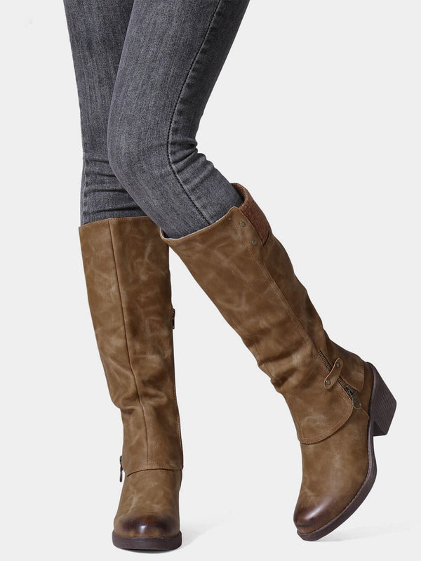 Women's Mid Calf Riding Boots