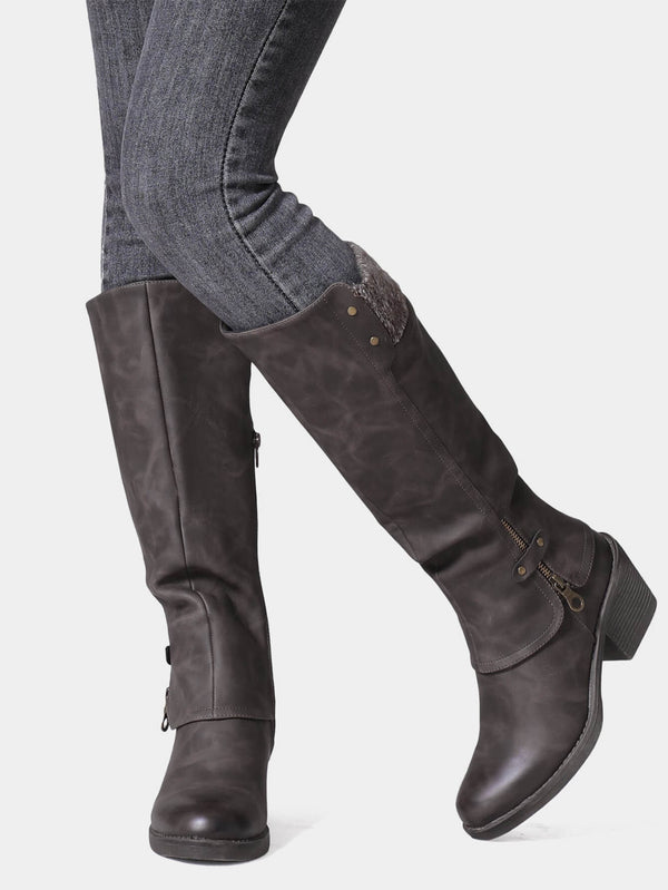 Women's Mid Calf Riding Boots