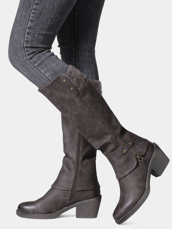 Women's Mid Calf Riding Boots